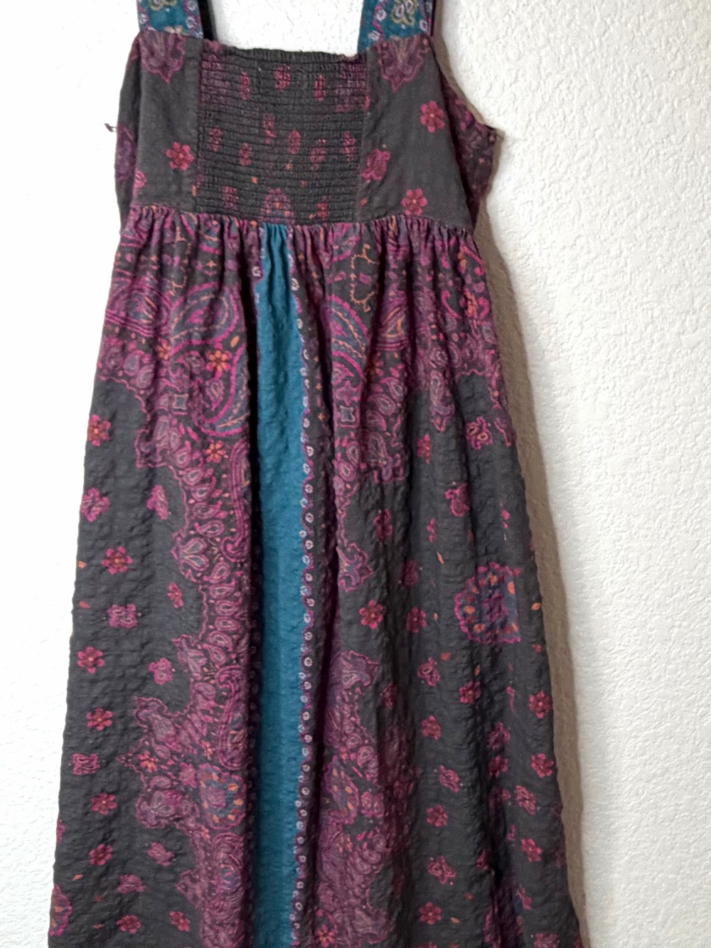 Natural Life Lucy Floral Maxi Dress Boho Brimfield Bandana Charcoal Small - Picture 5 of 10